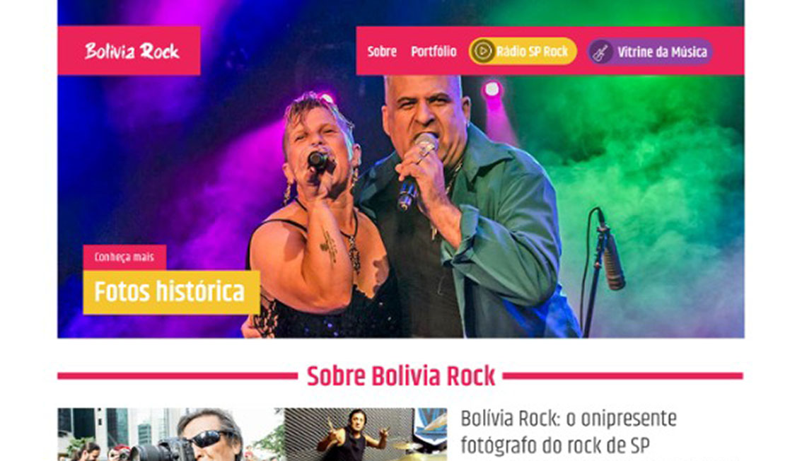 Site História do Fotográfo Bolívia Rock